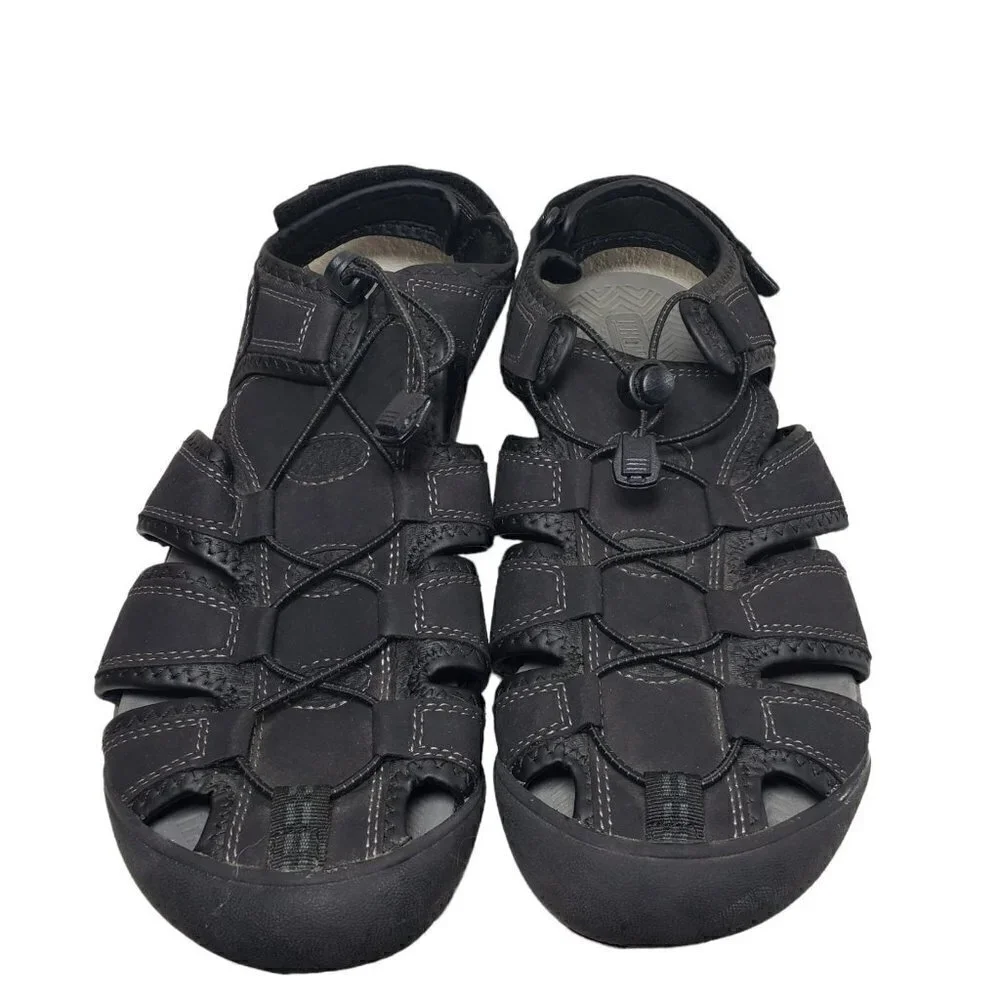 Khombu Mens Black Travis Closed Toe Active Sport Sandals Water Shoes Size 12